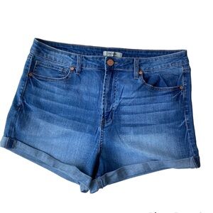 Refuge Super High Rise Jean Shorts, Size 14